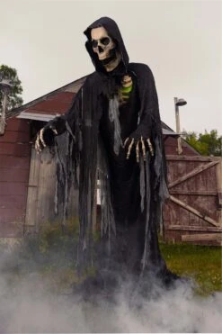 Animated 10 Foot Towering Grim Reaper Prop -Holiday Clothing Promotion Store 10ft towering reaper animated prop alt 2