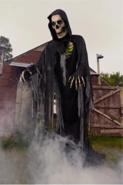 Animated 10 Foot Towering Grim Reaper Prop -Holiday Clothing Promotion Store 10ft towering reaper animated prop alt 3