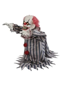 18 Inch Animatronic Jumping Evil Clown Halloween Prop -Holiday Clothing Promotion Store 18 inch jumping clown animated prop alt 3
