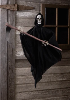 Animated 3FT Reaper With Sickle Halloween Decoration