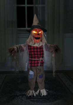 36 Inch Twitching Light Up Animated Scarecrow Prop