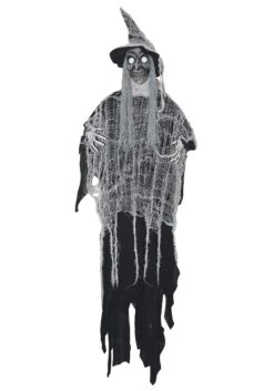 4 FT Hanging Grey Witch Halloween Decoration