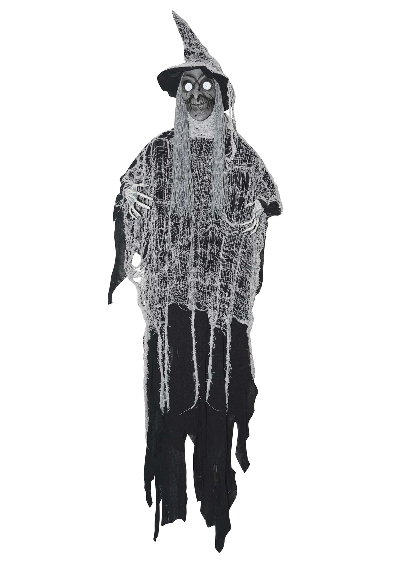 4 FT Hanging Grey Witch Halloween Decoration 3 4 FT Hanging Grey Witch Halloween Decoration