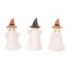 4 Inch Ceramic Light Up Ghost Figures Set