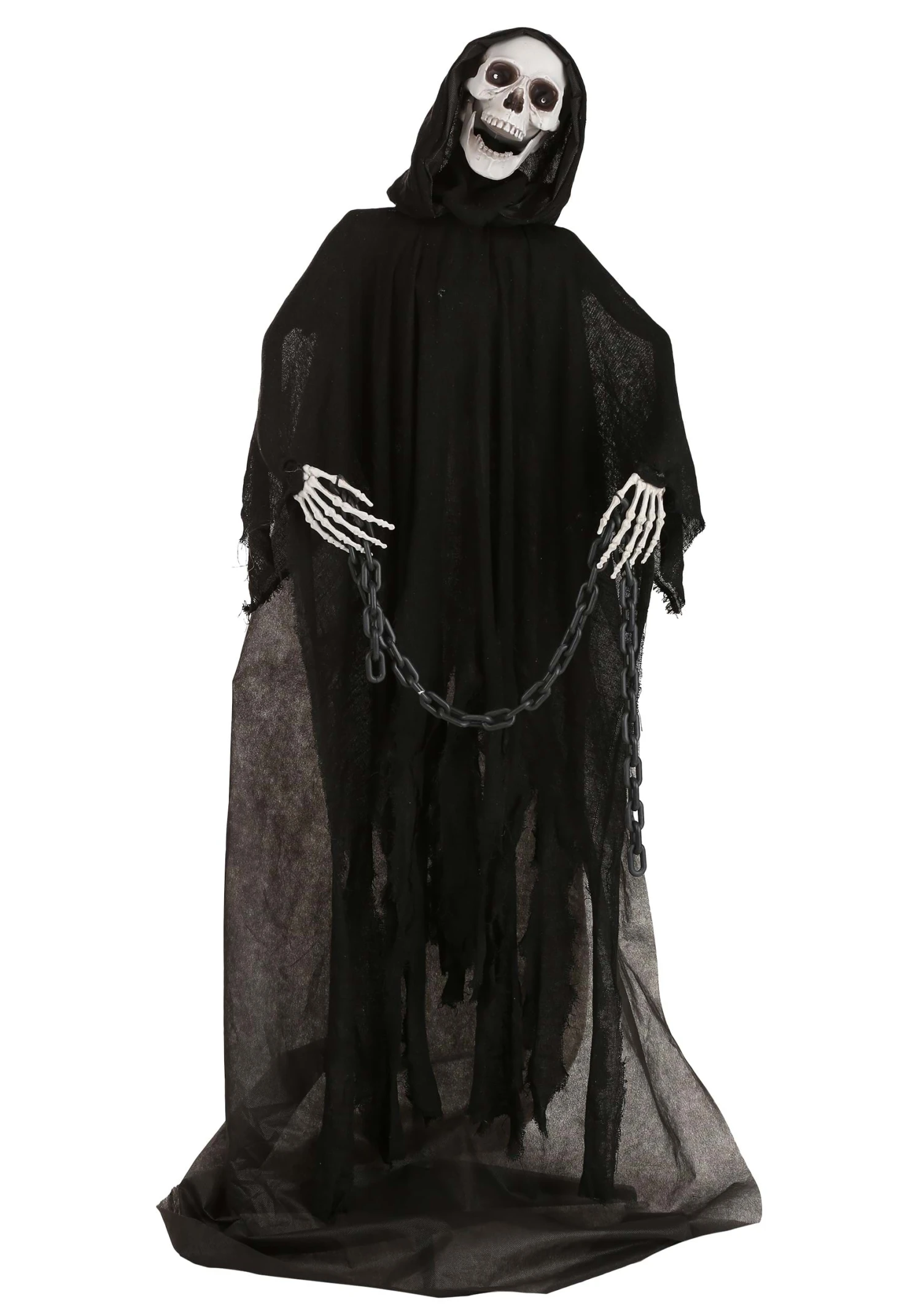 5 Foot Animated Light Up Reaper Halloween Decoration 4 5 Foot Animated Light Up Reaper Halloween Decoration - Image 2