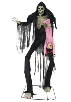 7FT Animated Towering Boogey Man With Kid Halloween Decoration -Holiday Clothing Promotion Store 7ft animated towering boogey man with kid prop alt 5