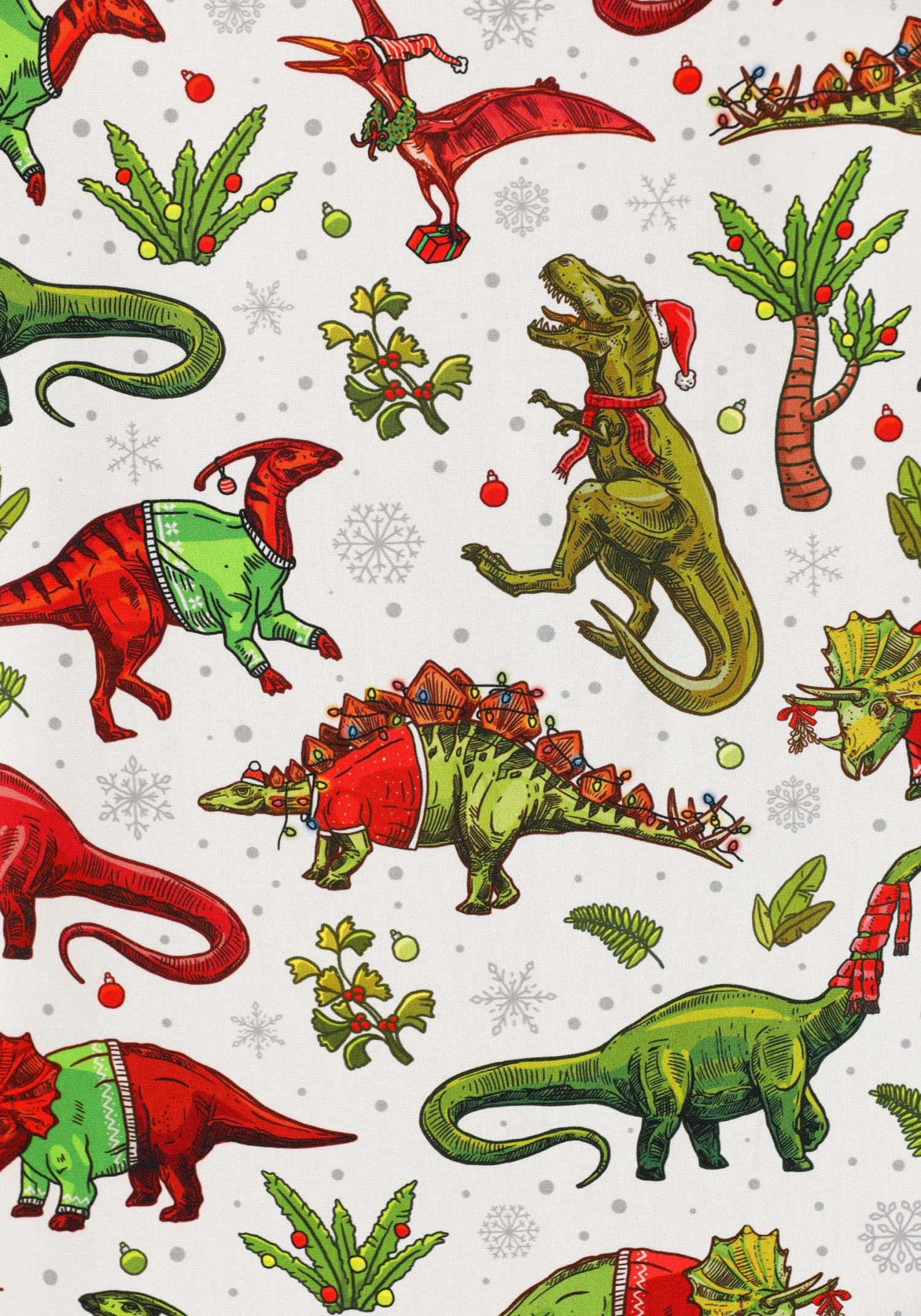 Christmas Dinosaurs Button Up Shirt For Adults 5 Christmas Dinosaurs Button Up Shirt For Adults - Image 3