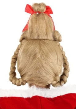 Women's Deluxe Dr. Seuss Cindy Lou Who Wig 9 Women's Deluxe Dr. Seuss Cindy Lou Who Wig -Holiday Clothing Promotion Store adult deluxe christmas girl wig alt 3