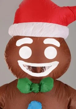 Gingerbread Inflatable Costume For Adults 9 Gingerbread Inflatable Costume For Adults -Holiday Clothing Promotion Store adult gingerbread inflatable costume alt 2