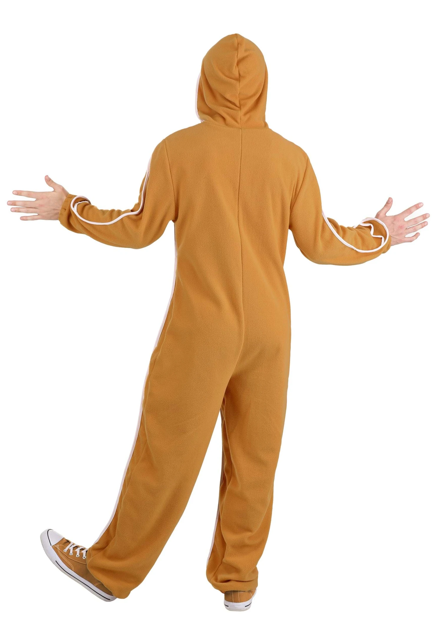 Adult Gingerbread Man Onesie Costume 4 Adult Gingerbread Man Onesie Costume - Image 2