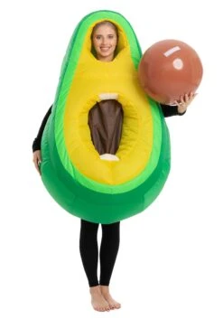 Inflatable Avocado Costume For Adults -Holiday Clothing Promotion Store adult inflatable avocado costume alt 7