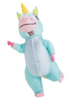 Inflatable Blue Unicorn Costume For Adults -Holiday Clothing Promotion Store adult inflatable blue unicorn costume alt 2
