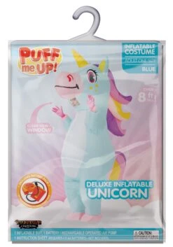 Inflatable Blue Unicorn Costume For Adults -Holiday Clothing Promotion Store adult inflatable blue unicorn costume alt 4