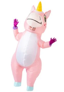 Inflatable Pink Unicorn Costume For Adults