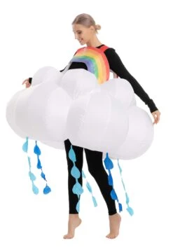 Inflatable Rainbow Raining Cloud Costume For Adults -Holiday Clothing Promotion Store adult inflatable rainbow raining cloud costume alt 1