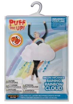 Inflatable Rainbow Raining Cloud Costume For Adults -Holiday Clothing Promotion Store adult inflatable rainbow raining cloud costume alt 4