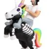 Inflatable Riding-A-Skeleton Unicorn Costume For Adults 2 Inflatable Riding-A-Skeleton Unicorn Costume For Adults -Holiday Clothing Promotion Store adult inflatable riding a skeleton unicorn costume