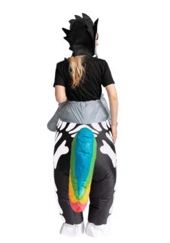Inflatable Riding-A-Skeleton Unicorn Costume For Adults -Holiday Clothing Promotion Store adult inflatable riding a skeleton unicorn costume alt 3