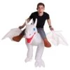 Adult Inflatable White Ride On Dragon Costume