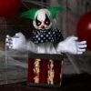 Clown In Box Animated Halloween Prop -Holiday Clothing Promotion Store animated clown in box