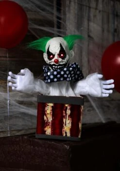 Clown In Box Animated Halloween Prop