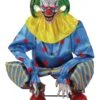 Animated Crouching Blue Clown Decoration