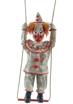 Swinging Animated Happy Clown Doll Decoration -Holiday Clothing Promotion Store animated swinging happy clown doll alt 2