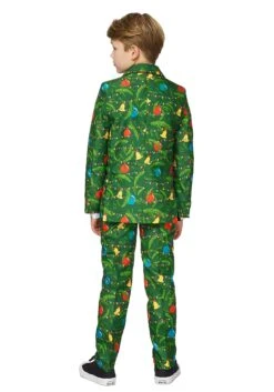 Opposuits Green Christmas Tree Boys Suitmeister -Holiday Clothing Promotion Store boys green christmas tree suitmiester 1