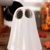 Ceramic White Ghost With LED Eyes 1 Ceramic White Ghost With LED Eyes -Holiday Clothing Promotion Store ceramic ghost with led eyes
