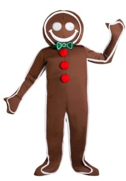 Iced Gingerbread Man Costume For Kids 11 Iced Gingerbread Man Costume For Kids -Holiday Clothing Promotion Store child iced gingerbread man costume alt 4