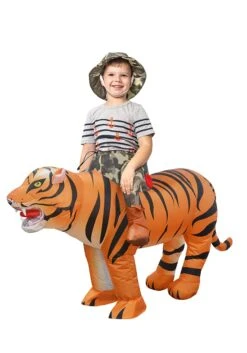 Inflatable Ride A Tiger Costume For Kids