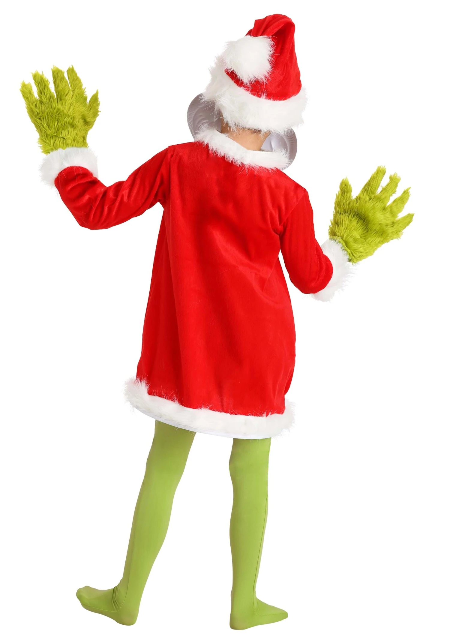 Kids The Grinch Santa Deluxe Costume With Mask 6 Kids The Grinch Santa Deluxe Costume With Mask - Image 4