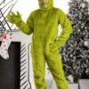 Dr. Seuss Grinch Open Face Costume For Adults -Holiday Clothing Promotion Store dr seuss grinch adult open face costume