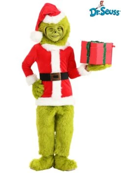 Dr. Seuss Grinch Santa Open Face Costume For Toddlers