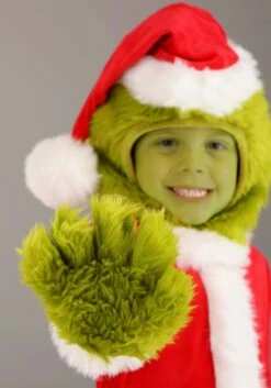 Dr. Seuss Grinch Santa Open Face Costume For Toddlers -Holiday Clothing Promotion Store dr seuss toddler grinch santa open face costume alt 2