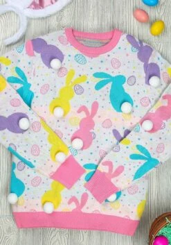 Easter Bunny Adult Ugly Sweater -Holiday Clothing Promotion Store easter bunny ugly sweater alt 7