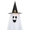 Fabric Light Up Ghost With Witch Hat -Holiday Clothing Promotion Store fabric light up witch hat ghost