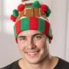 Christmas Gingerbread House Knit Hat -Holiday Clothing Promotion Store gingerbread house knit hat