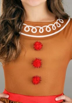 Gingerbread Costume Dress For Girls -Holiday Clothing Promotion Store girls gingerbread costume dress alt 3