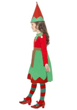 Smiffys Girls Santa's Little Helper Costume -Holiday Clothing Promotion Store girls santas little helper costume side