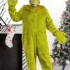 Plus Size The Grinch Adult Deluxe Jumpsuit With Latex Mask -Holiday Clothing Promotion Store grinch adult plus deluxe jumpsuit with latex mask