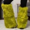 Fuzzy Grinch Leg Warmers -Holiday Clothing Promotion Store grinch fuzzy leg warmers 1