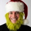 Grinch Costume Hat With Fur Beard -Holiday Clothing Promotion Store grinch hat with fur beard update 2 1