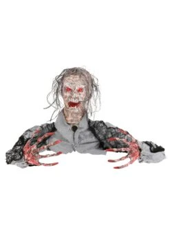 Half Body Zombie With Light Up Red Eyes Halloween Decoration -Holiday Clothing Promotion Store half body zombie with red light alt 3