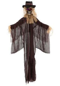 Hanging Scarecrow With Color Changing LED Lights Decoration -Holiday Clothing Promotion Store hanging scarecrow with color change led lights alt 5