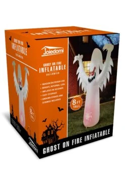 Inflatable 8ft Ghost On Fire Decoration -Holiday Clothing Promotion Store inflatable 8ft ghost on fire alt 3
