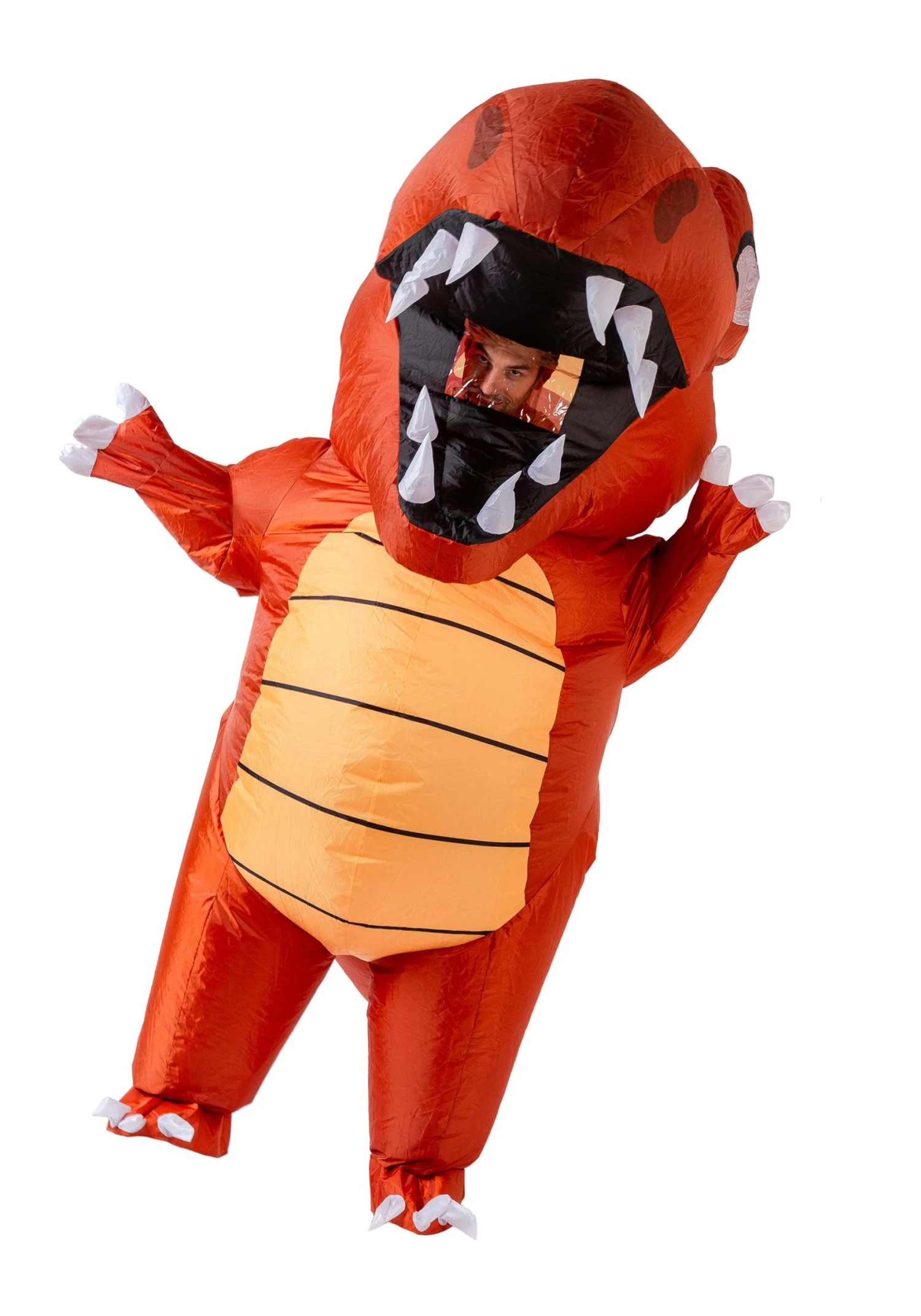 Inflatable Red Dinosaur Costume For Adults 3 Inflatable Red Dinosaur Costume For Adults