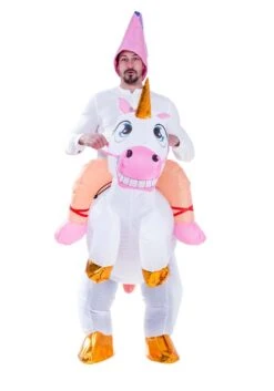 Inflatable Unicorn Ride-On Costume For Adults -Holiday Clothing Promotion Store inflatable adult unicorn ride on costume alt 2