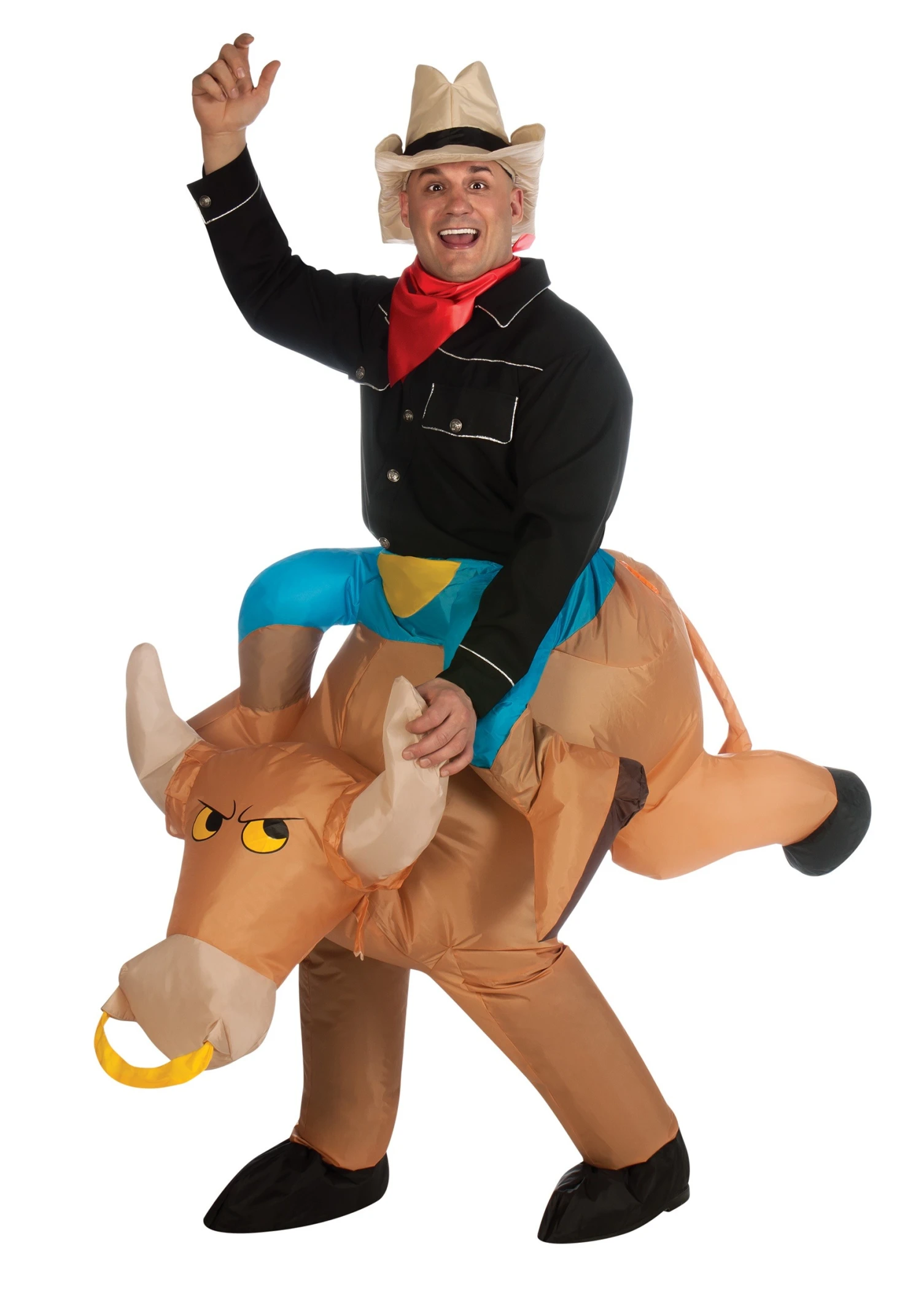 Inflatable Bull Rider Costume 3 Inflatable Bull Rider Costume