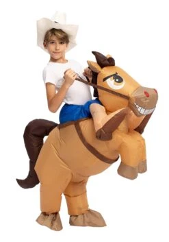 Inflatable Horse Ride-On Costume For Kids